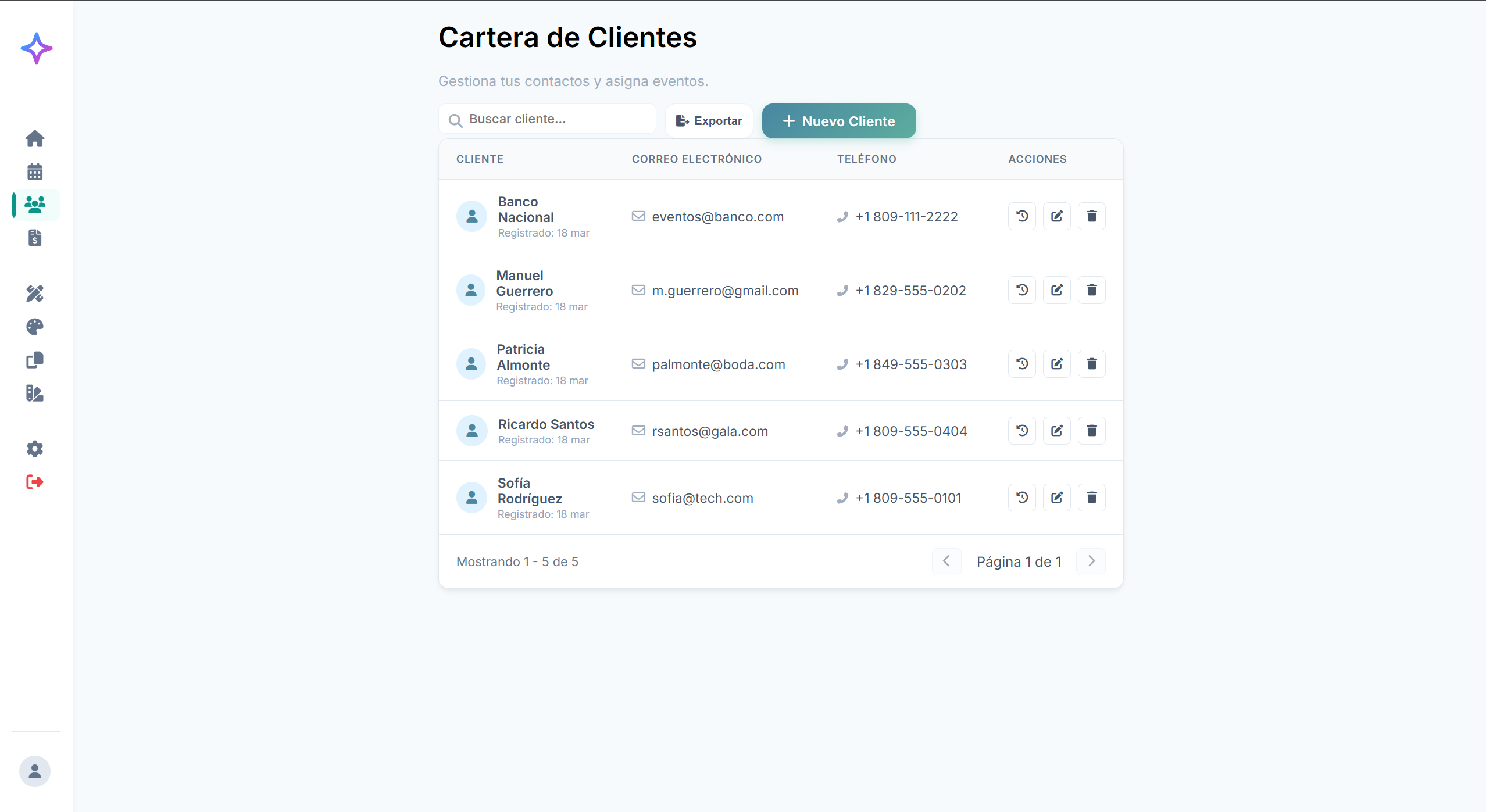 Software CRM para Organizadores de Eventos