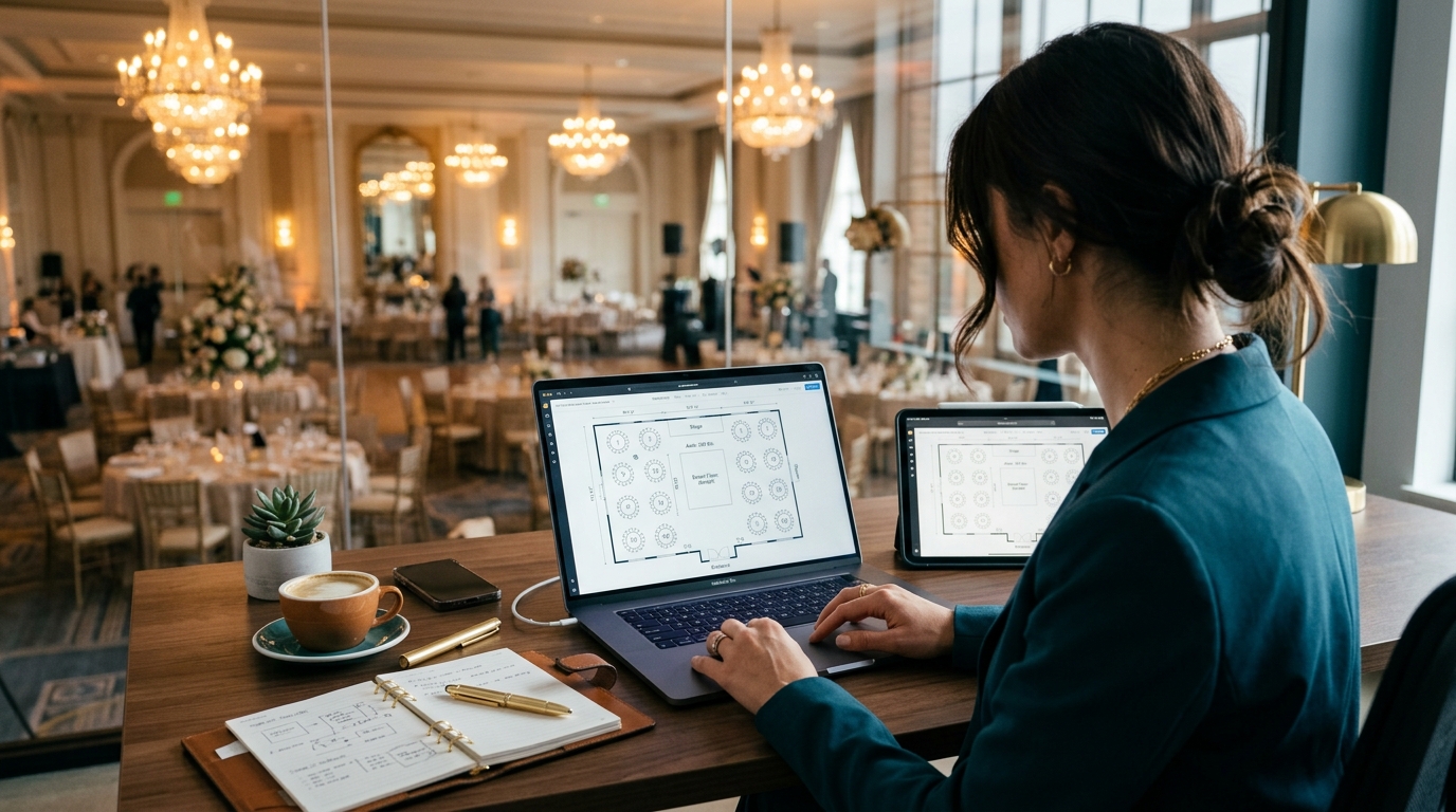 Cómo hacer un plano de eventos a escala en menos de 3 minutos sin AutoCAD